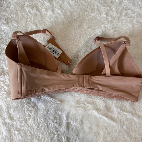 SKIMS Women's Wireless Form Maternity TShirt Demi Nursing Bra Clay 34C NWT - Picture 4 of 10